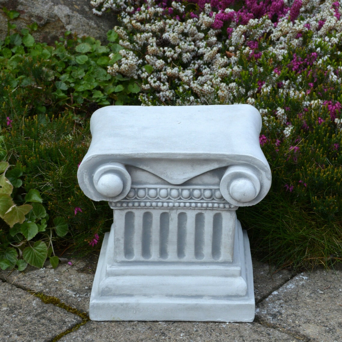 Concrete Pedestal Column Statue Solid Pedestal garden statue Etsy