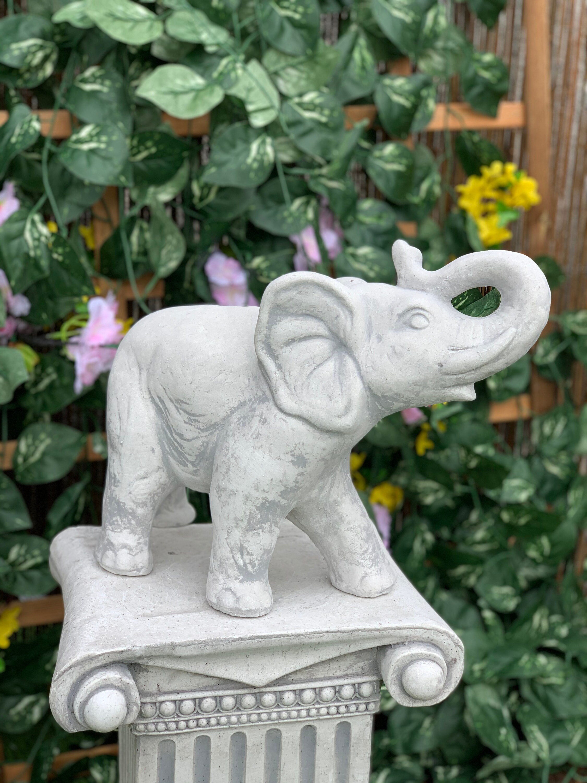 Concrete Elephant Cement Elephant Decor elephant statue Etsy