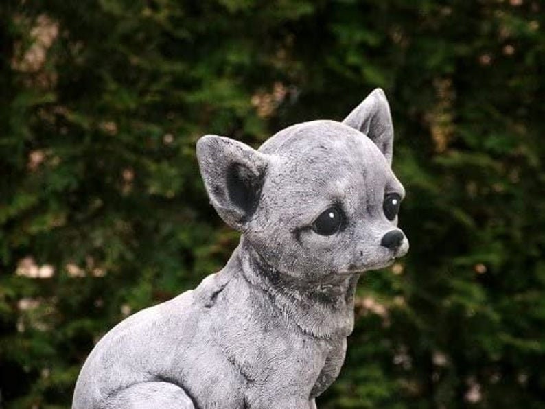 chihuahua lawn statue