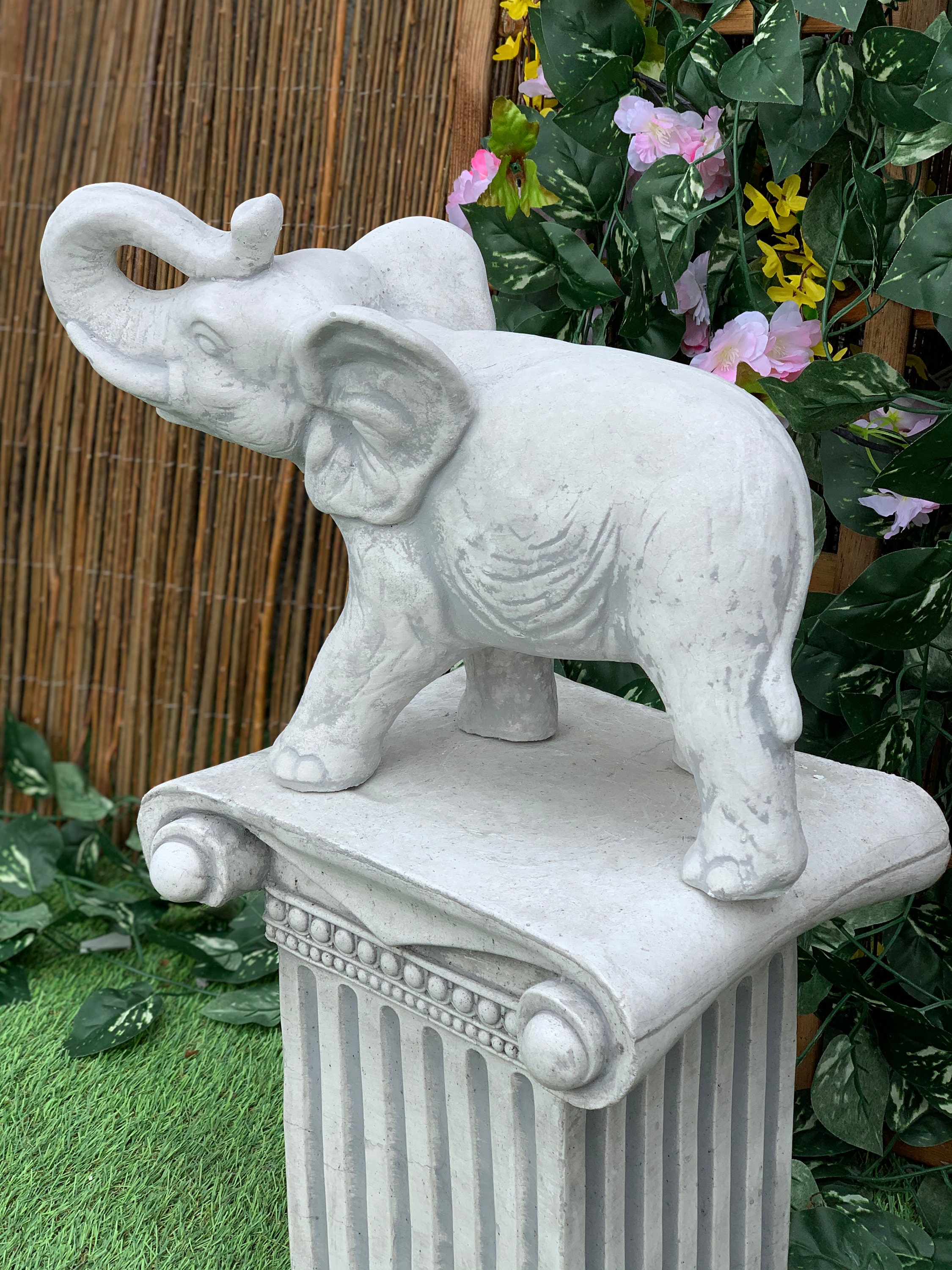Concrete Elephant Cement Elephant Decor elephant statue Etsy