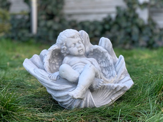 Sleeping Baby In Angel Wings Garden Statue - Garden Design Ideas