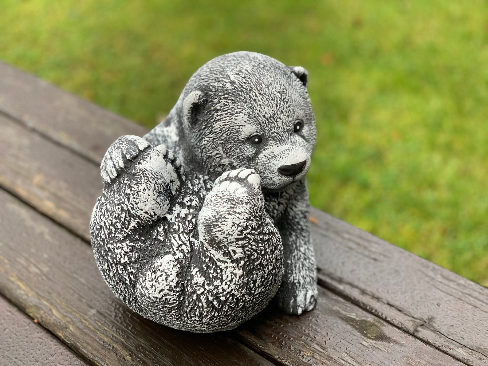 Concrete Bear Animal Figure bear sculpture ceramic bear Etsy