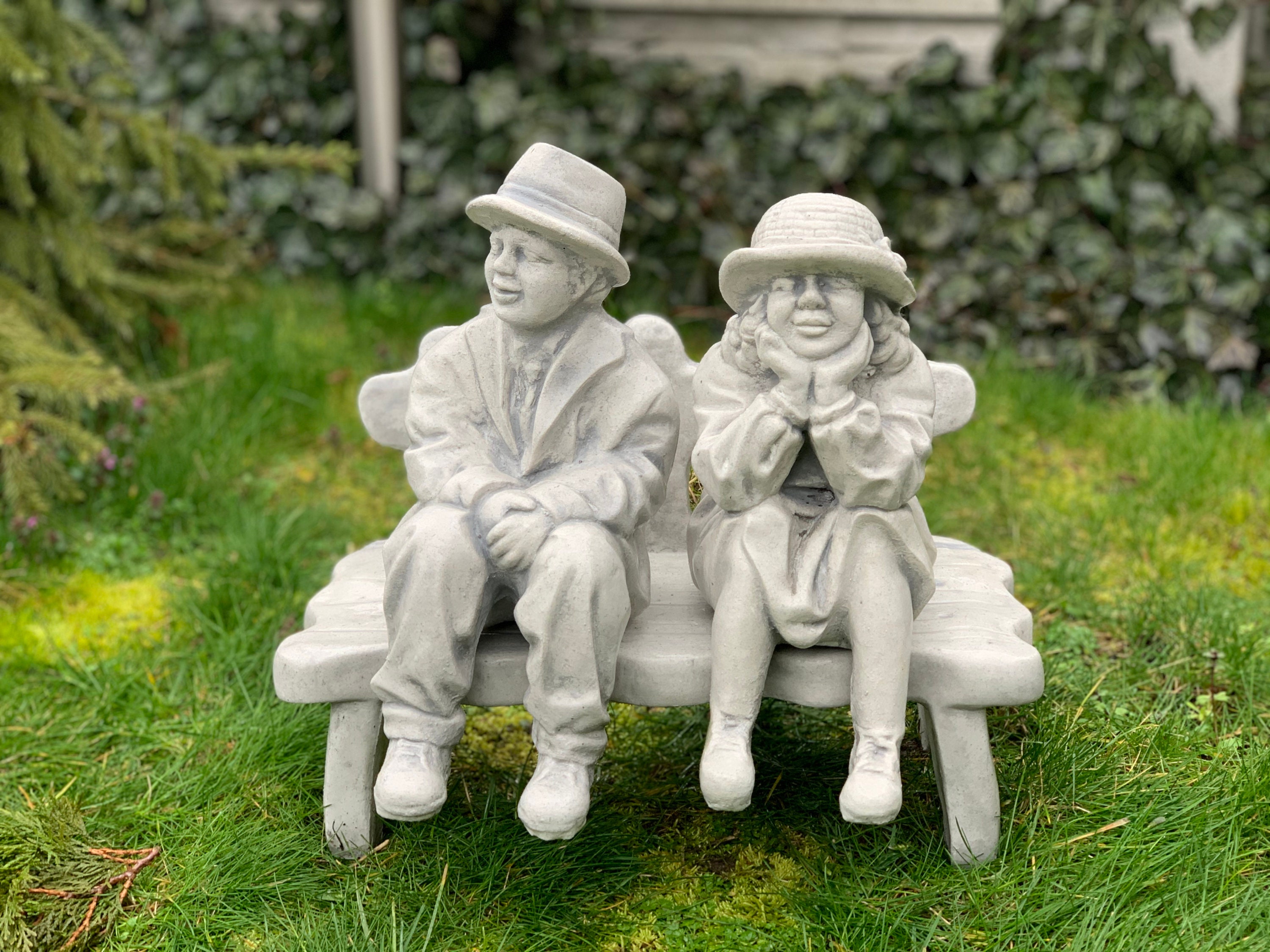 Grandpa And Grandma Concrete Statue Grandparents Stone Etsy