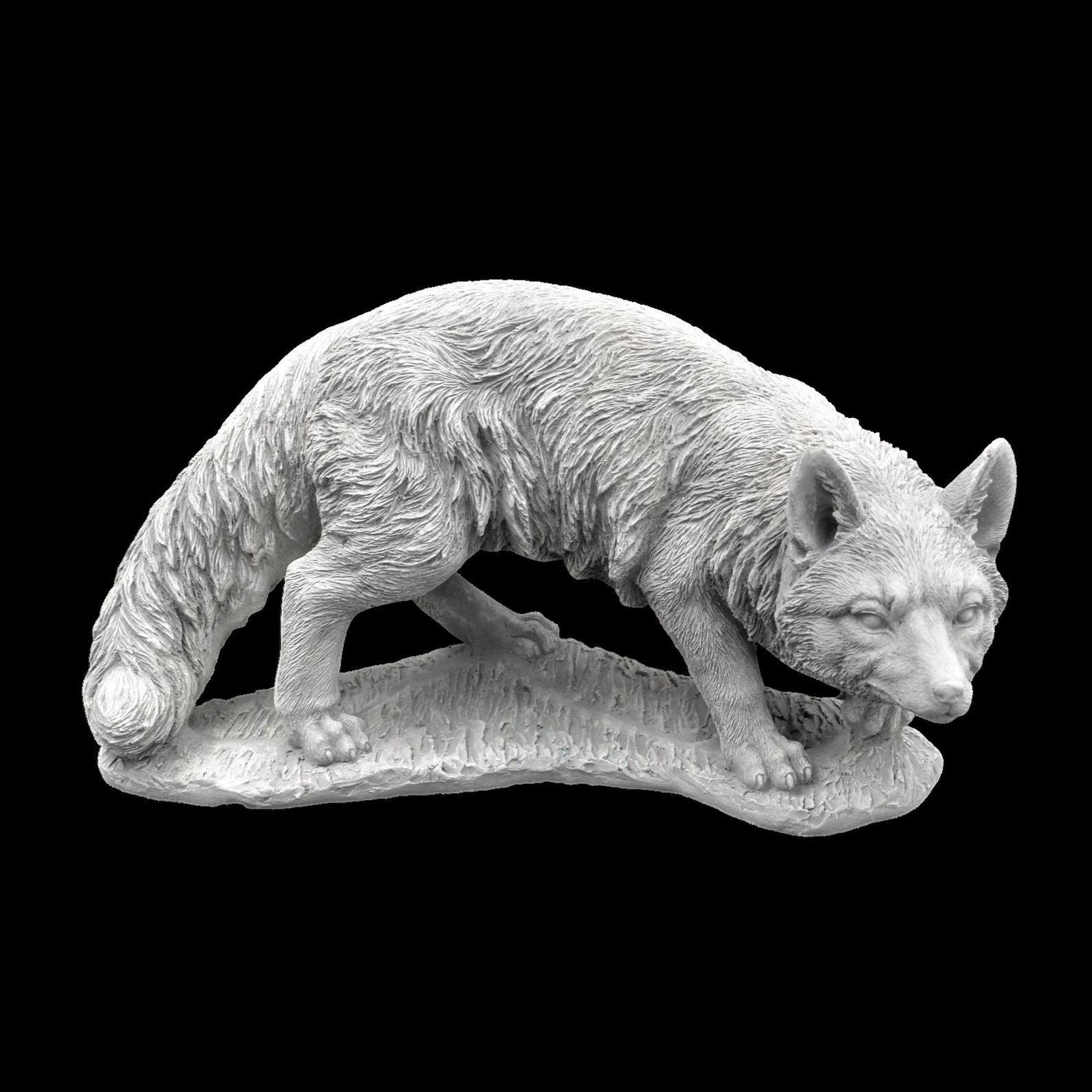 Concrete Fox Statue Animal Garden cute fox fox ornaments fox Etsy