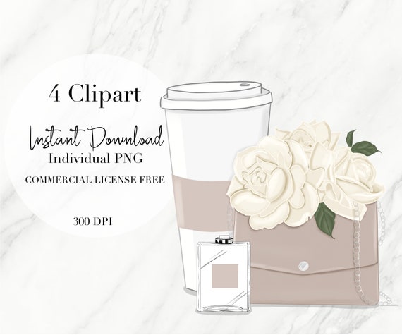 Purse Clipart, Fashion ClipArt, ClipArt, Digital Stickers,  Digital Planner Stickers, Chic Clipart,
