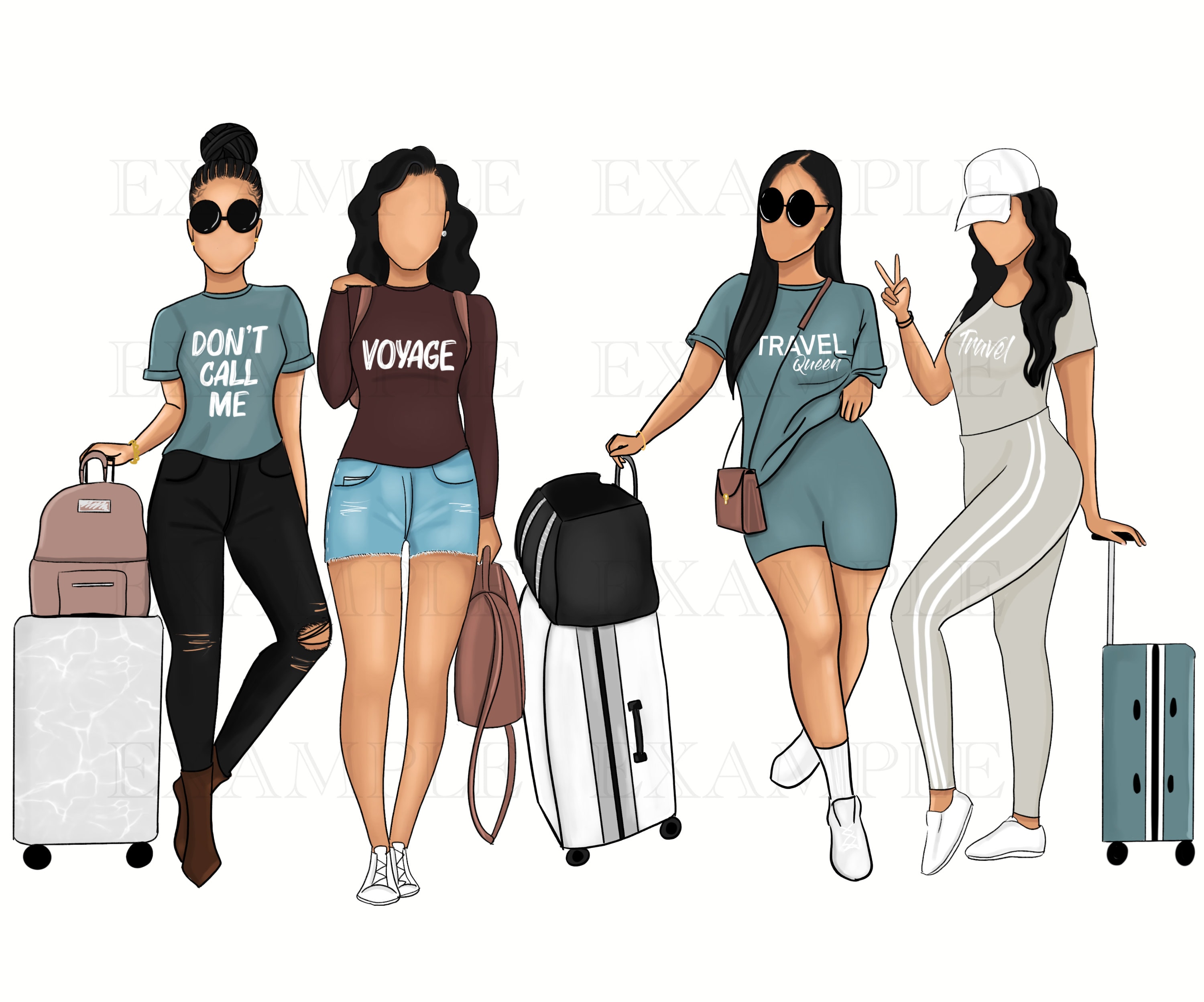 travel girl svg