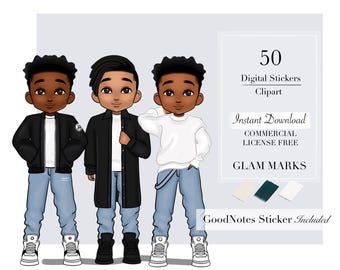 PAQUETE Niños 6-9, ClipArt para niños, ClipArt para niños, Pegatinas digitales para niños, Pegatinas para planificadores digitales, Clipart de moda,