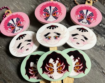 Demon Slayer / LUNAS SUPERIORES / Akaza, Douma y Kokushibo - Encanto acrílico Dango