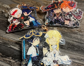 Genshin Impact / Amuletos holográficos de Chiscara, Kazuscara y Scaralumi