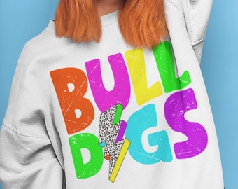 Go Bulldogs png, Go Bulldogs Leopard Lightning Bolt design png, Digital download
