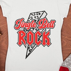 Jingle Bell Rock PNG, Christmas Leopard Lightning Design (Digital Download)