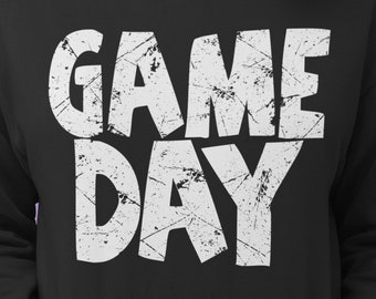 Game day png, Game Day White letters Distressed Vintage Retro Style Sport Game, Digital download