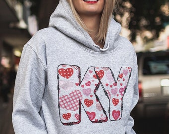 Kentucky, KY, Valentine's Day, Hearts, Kentucky Sublimation PNG Design Digital Download