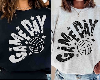 Game day Mascot team png, GameDay Black White designs Retro Vintage Letters Sublimation Design