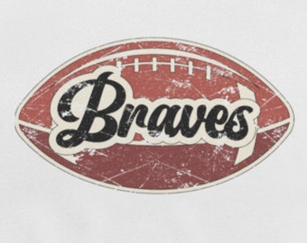 Braves Football Team PNG, Sublimation Design (Digital Download)