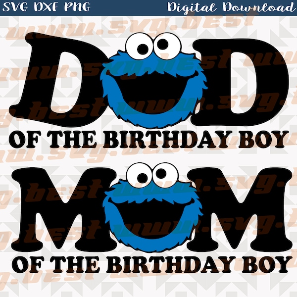 Dad of the birthday boy svg, Mom of the birthday boy svg,  Digital download. Svg, dxf and png files, clipart bundle