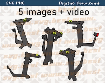 Dancing Dragon Meme SVG PNG: Transparent Background + Video (Digital Download)