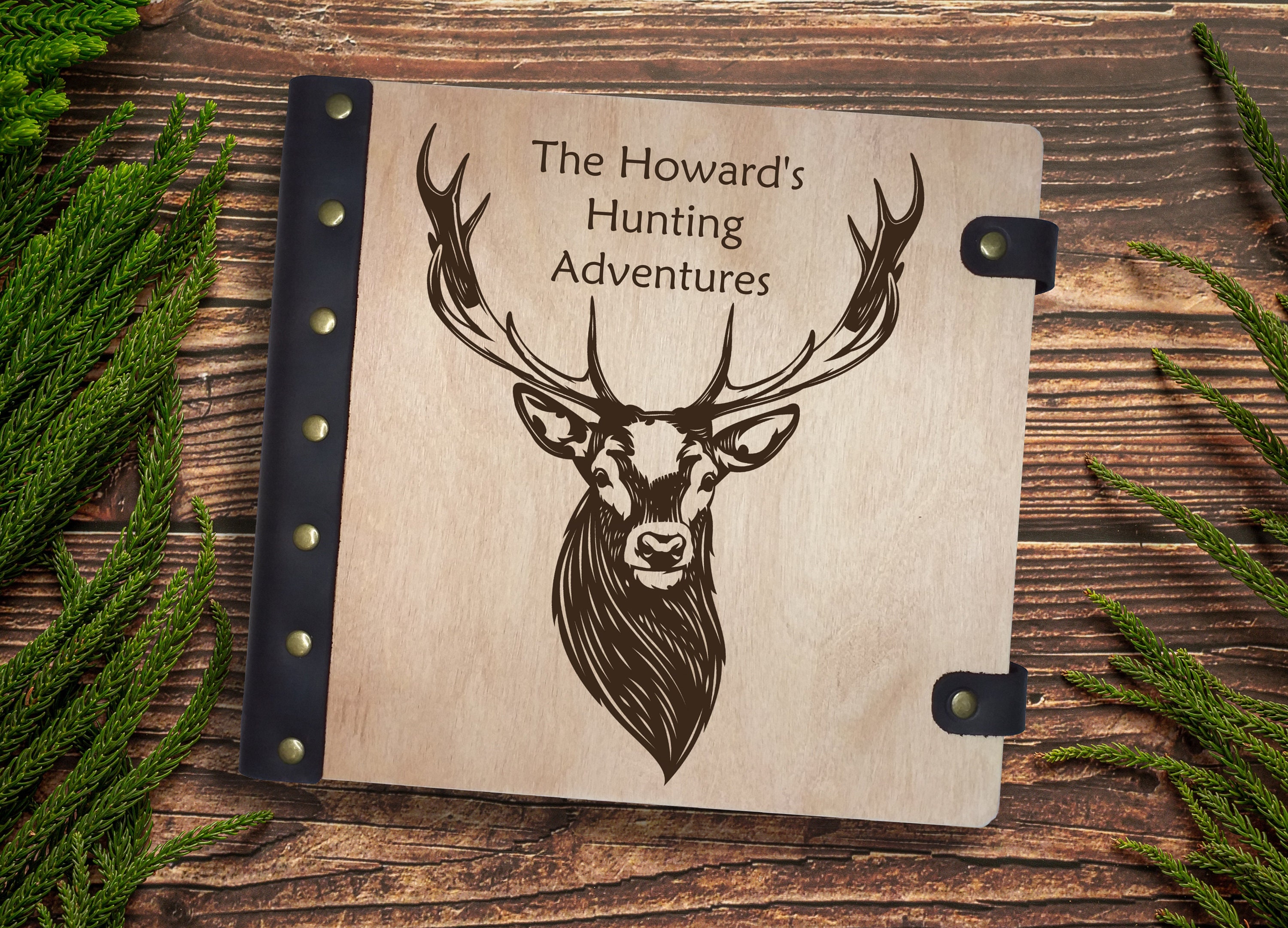 Personalized Hunting Memories Wooden Photo Album Deer Gift Etsy