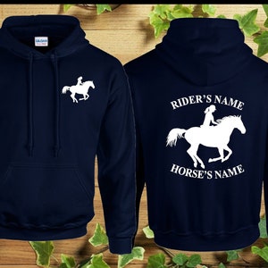 Personalised Adult Show Jumping Horse Hoodie H013 Personalised Adult Show Jumping Horse Hoodie H013