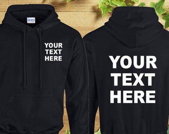 Personalised Text Hoodie: Custom Print, Company Workwear