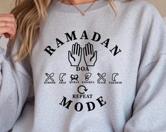 Felpa in stile Ramadan, maglioni coordinati per la famiglia musulmana
