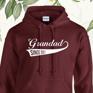 Grandad Hoodie Personalised Date Funny Cool Grandpa Granddad Grandfather Daddy Dad Papa Present Mens Jumper Hoody Tops