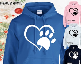 paw print zip up hoodie