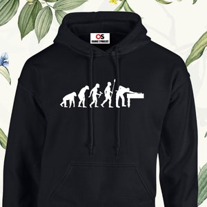 Snooker Evolution Hoodie Rectangular table Cue Ball Pot Cue Stick Chalk Snooker hall Green Table Unisex Jumpers