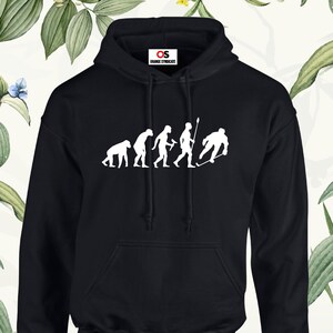Evolution of Ice Hockey Hoodie: Funny Unisex Tops image 1