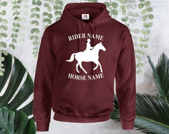 Personnalisé Équitation Enfants Sweat à Capuche Filles Hoodies Kids Tops cadeau toutes tailles
