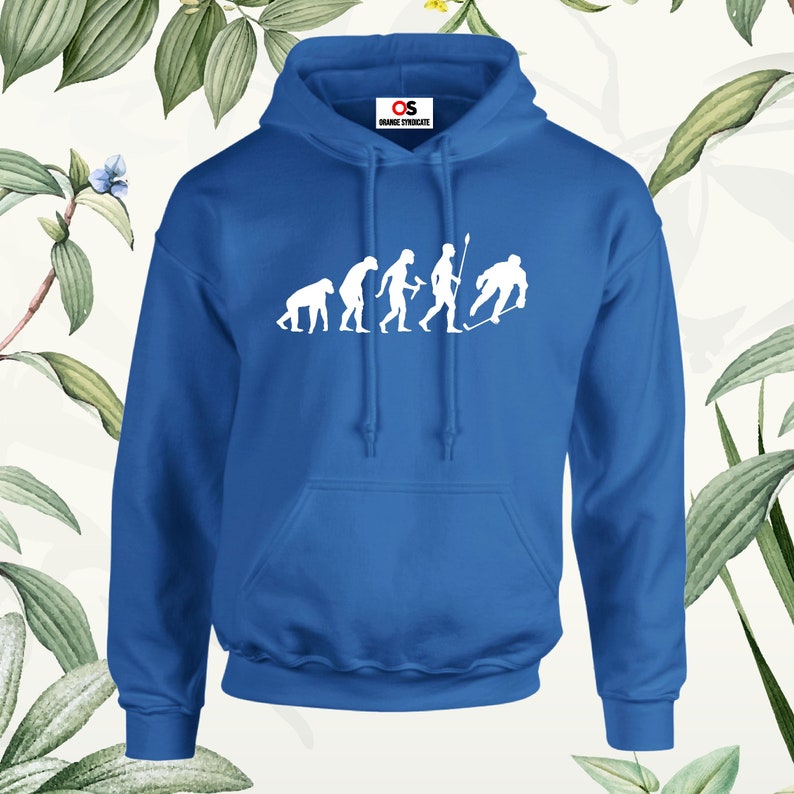 Evolution of Ice Hockey Hoodie: Funny Unisex Tops image 2