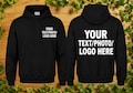 Personalised Text Hoodie: Custom Print, Company Workwear