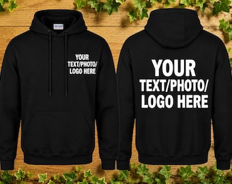 Personalised Text Hoodie: Custom Print, Company Workwear