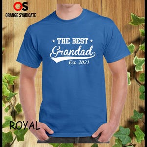 Personalised GRANDAD T-shirt Custom date The Best Grandpa Fathers Day Dad Daddy Grandfather Present Mens Gift Tee Tops