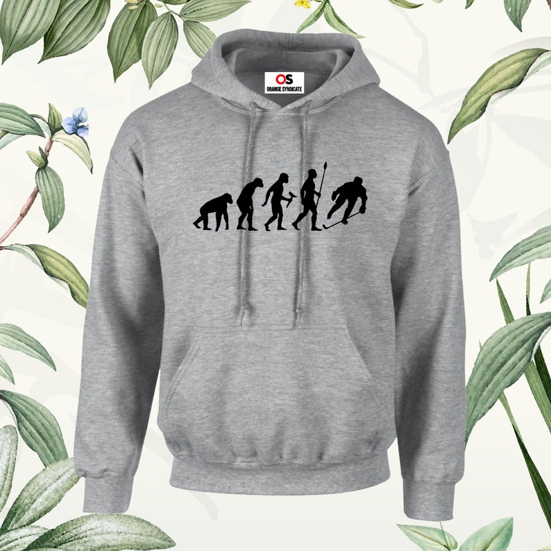 Evolution of Ice Hockey Hoodie: Funny Unisex Tops image 6