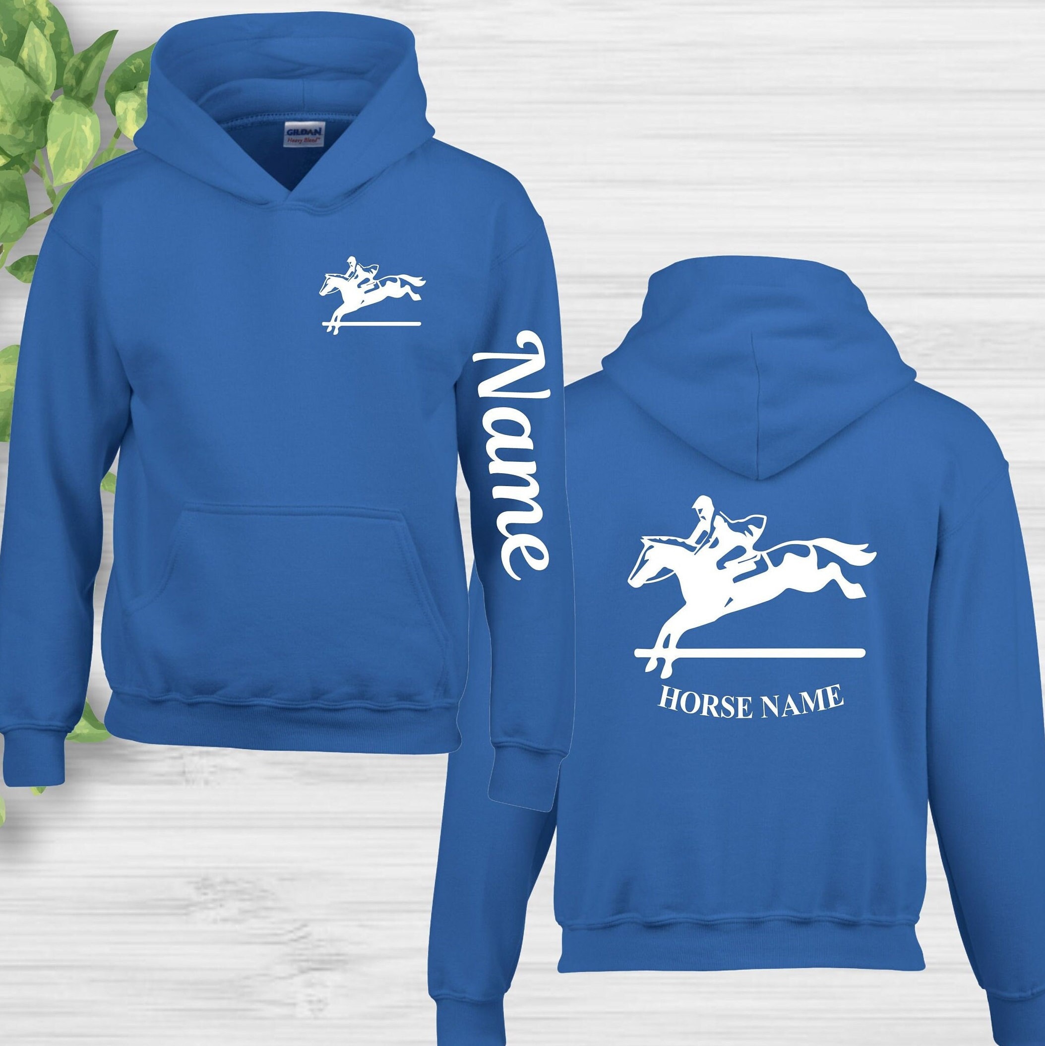 Horse riding hoodies personalised cheap