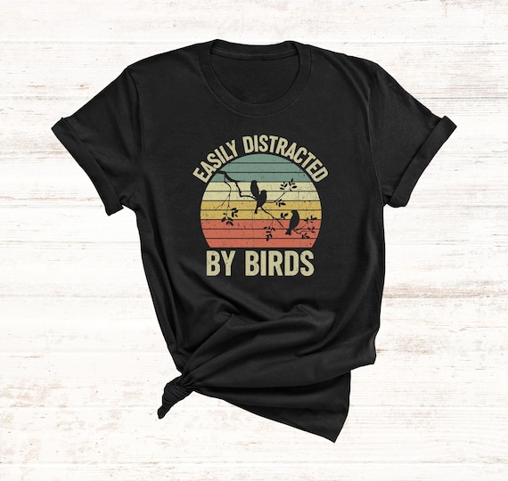 Funny Bird Watching Shirt, Retro Birds Gift, Nature Lover Cotton Tee