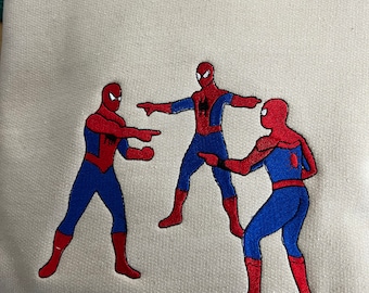 Sudadera con capucha bordada Trio Spidey