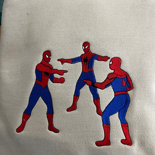 Embroidered Trio Spidey Hoodie