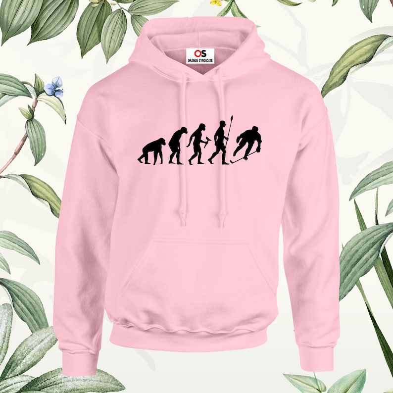 Evolution of Ice Hockey Hoodie: Funny Unisex Tops image 5