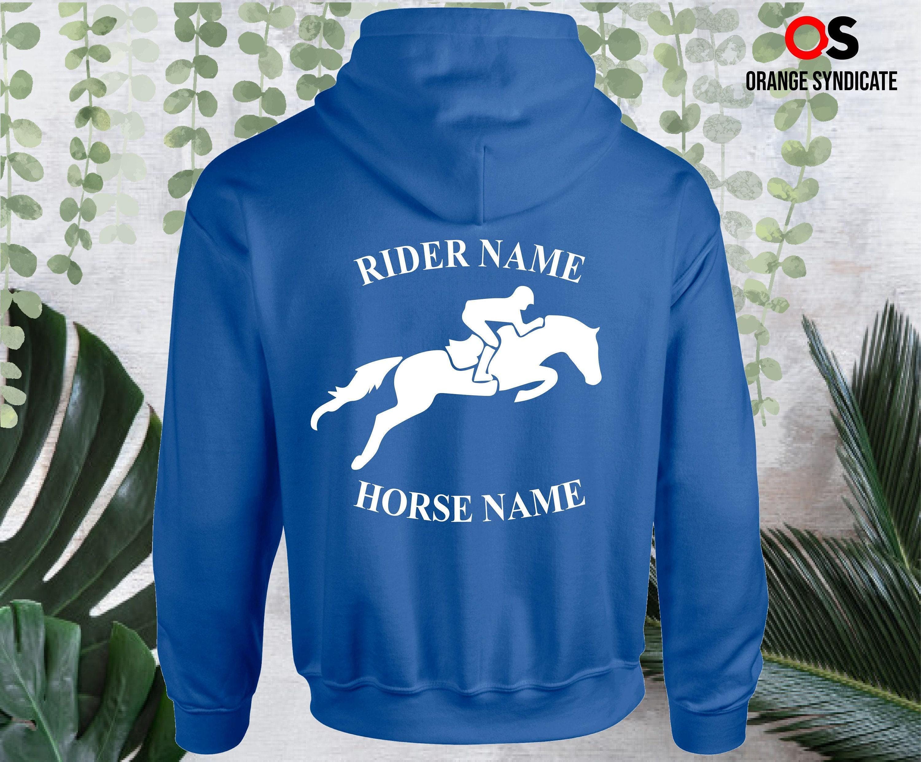 Personalised Equestrian Hoodie - Horse Riding Pony Dressage Print, Christmas Gift (9 Colours)