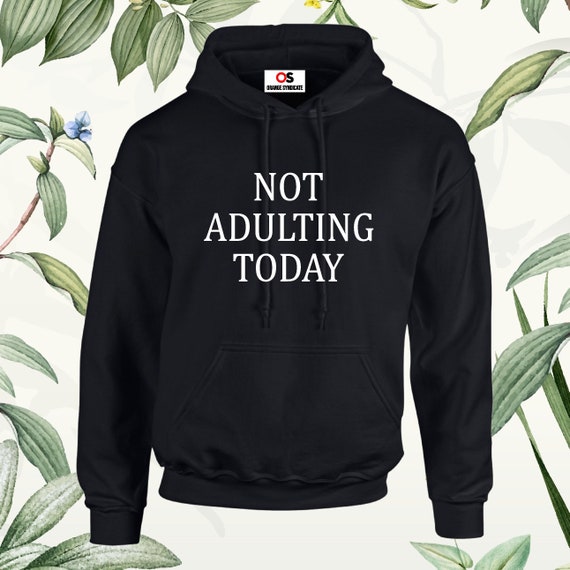 Felpa Con Cappuccio Unisex Divertente 'Non Today' - Morbida 65% Cotone - Adulti E Bambini - Taq Sports