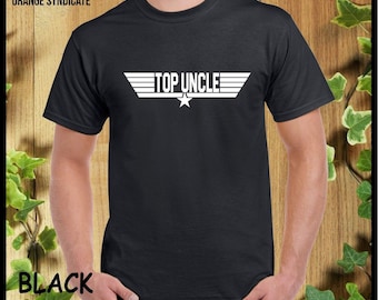 TOP UNCLE T-shirt Best Awesome Uncle Lovely Friendly Uncle Family Present Mens Funny Cool Gift Tee Tops