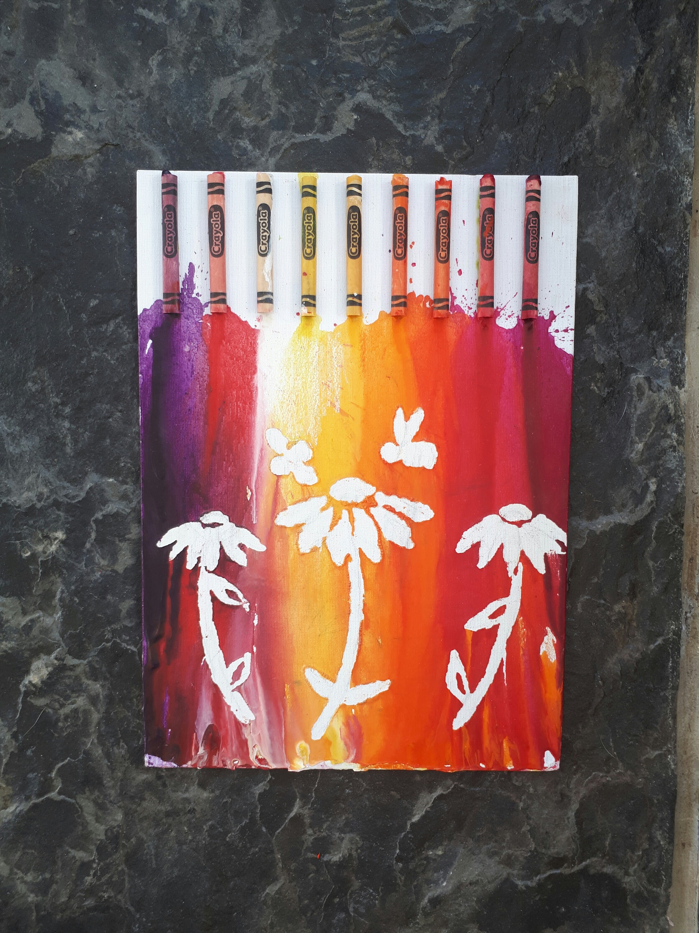 Crayon Flowers | Etsy