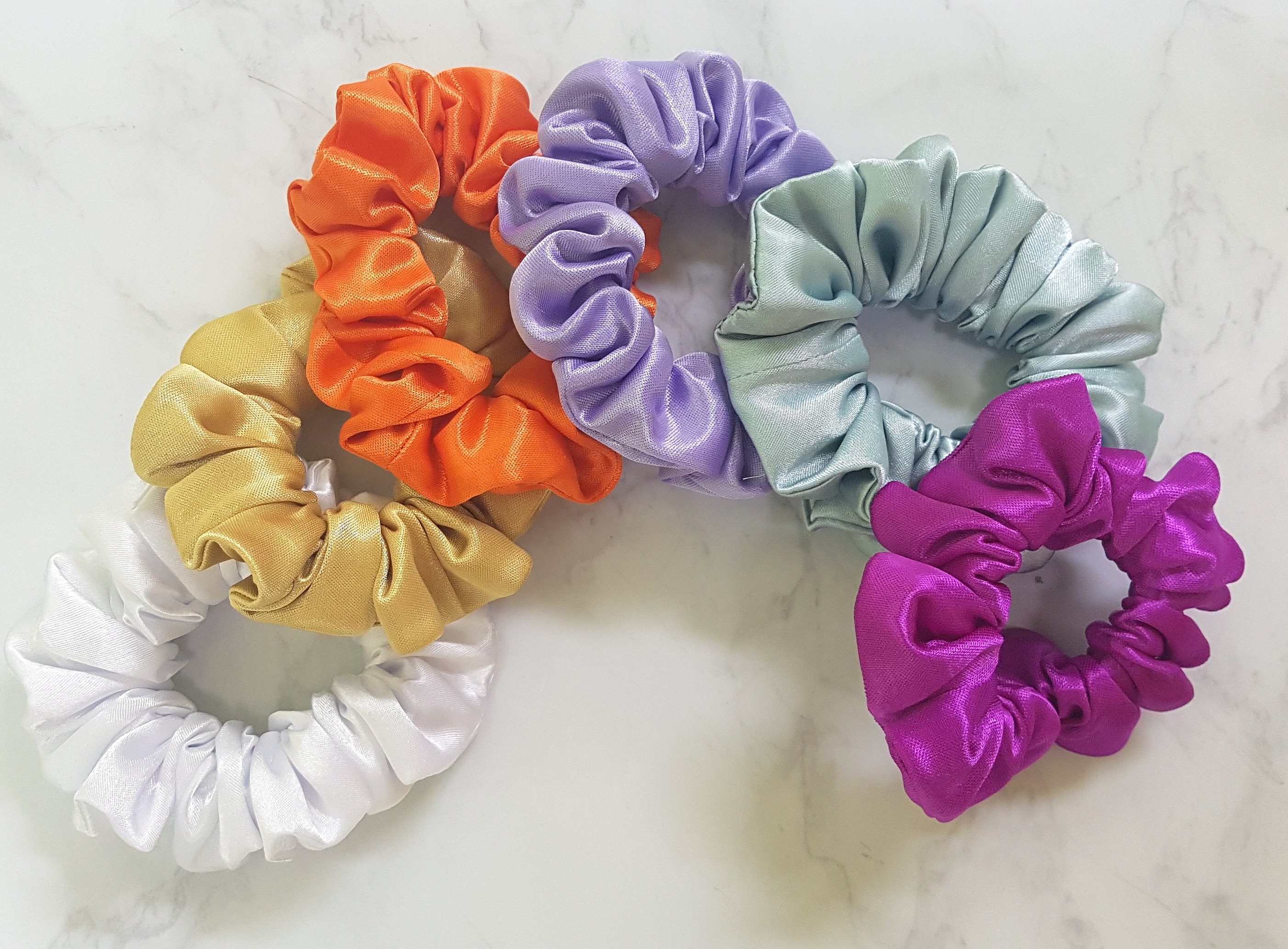 The Slim Satin Hair Srunchies