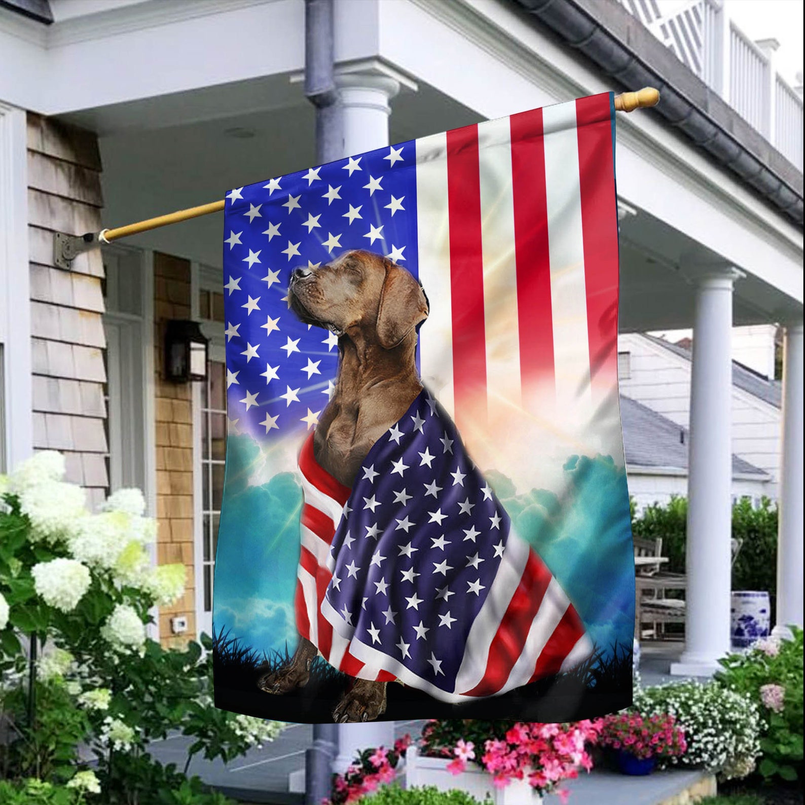 Great Dane American Patriot Flag Patriot House FlagGarden | Etsy