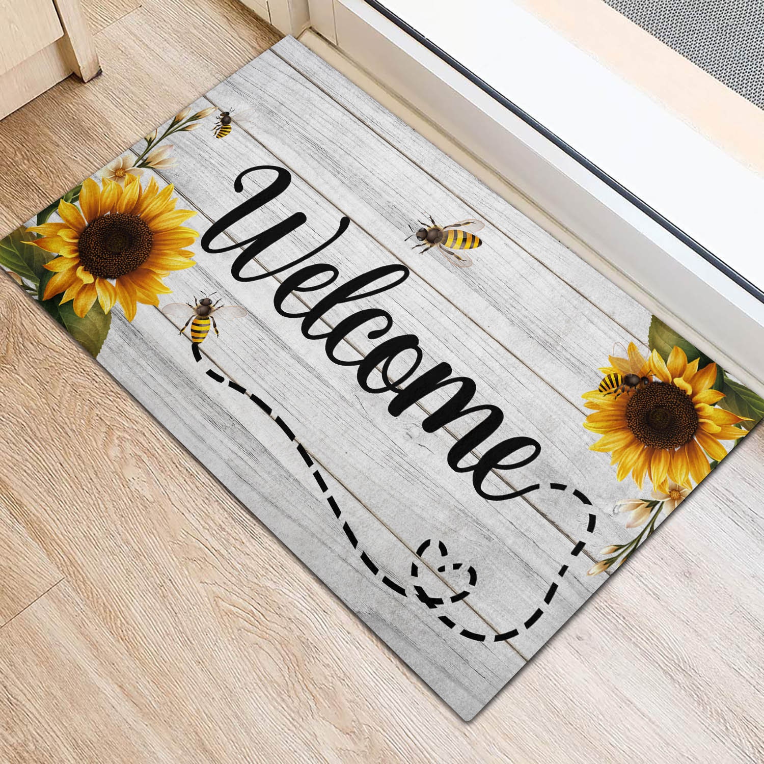 sunflower doormat Summer Doormat Sunflower doormat Etsy