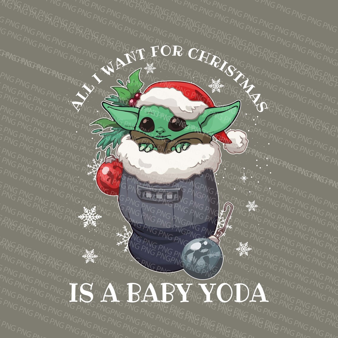 Christmas lights Baby yoda All I Want For Christmas Is Baby Etsy