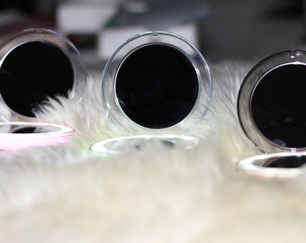 Rechargeable, LED, double miroir compact avec une loupe 3x et un miroir uni (Pacte d'honneur)