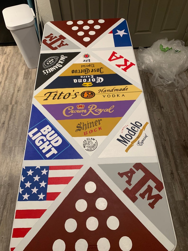 Custom Painted Beer Pong Table | Etsy